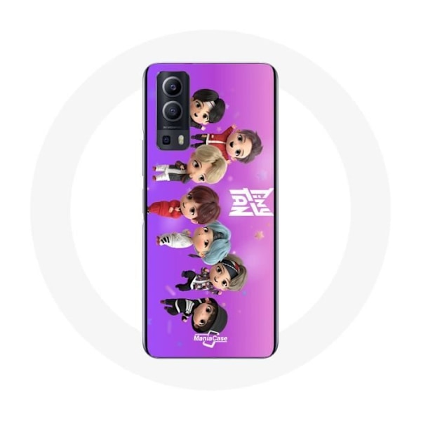 Coque för Vivo Y72 BTS TinyTAN Animation Affisch RM Jin Suga J-Hope Jimin Jungkook Och V Mic Drop Dans