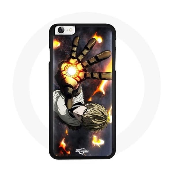 Telefoncover - Maniacase - Iphone 4 - Design One Punch Man - Blød - Sort
