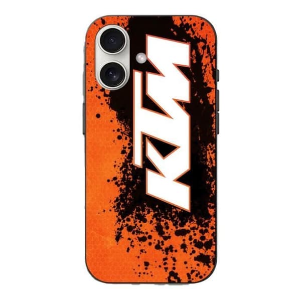 Coque Iphone 16 Plus - KTM - Logotyp - Flexibel - Orange - Matt