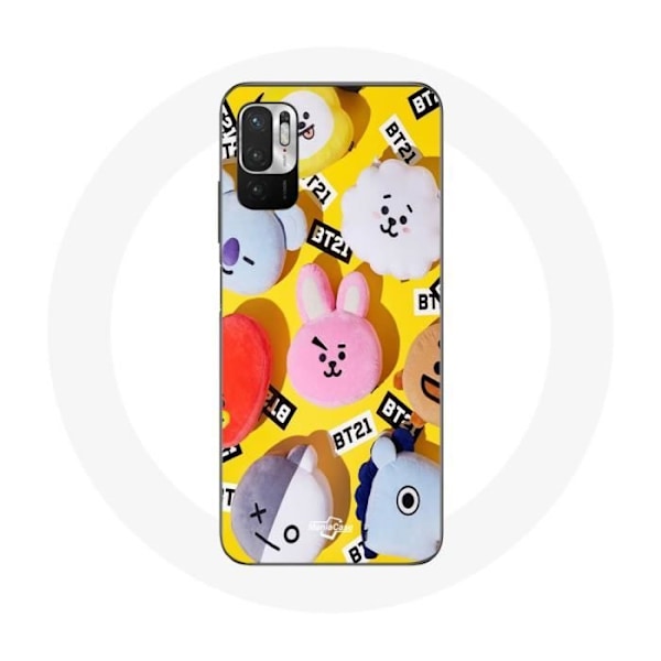 Coque för Xiaomi Redmi Note 10 5G BTS Bangtan Sonyeondan BT21 Tata Chimmy Cooky Rj Shooky Koya Mang Och Van