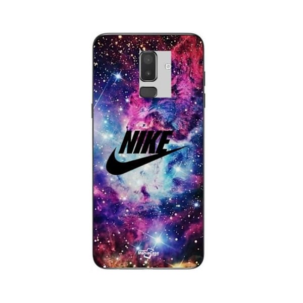 Coque Samsung Galaxy j8 2018 nike logo svart stilig Rosa Vif Lila Blå Maniacase
