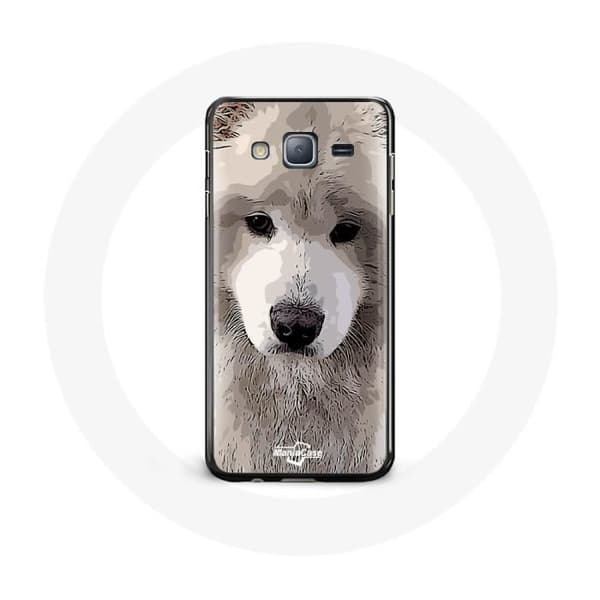 Samsung Galaxy J5 Samoyed Harmaa Koira Suojakuori
