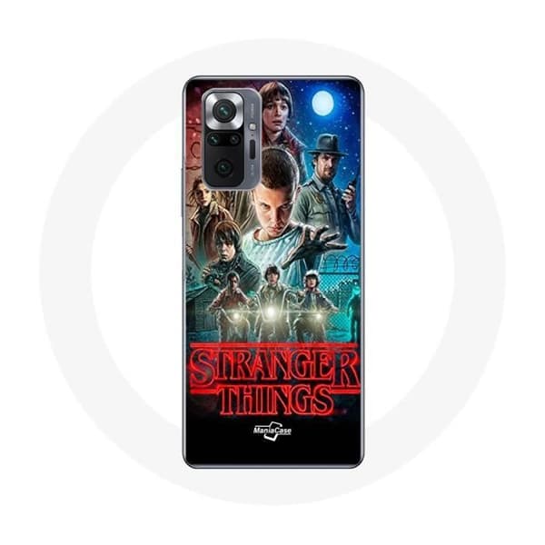 Cover til Xiaomi Redmi Note 10 Pro - Stranger Things - Sort Silikone - Blød - Unisex - Voksen Svart