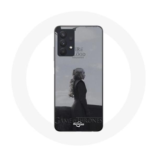 Coque för Samsung Galaxy A32 5G Game of Thrones Säsong 8 Daenerys Targaryen eld och blod Tronen av järn Logotyp Grå