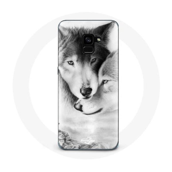 Coque för Samsung Galaxy A8 Plus Varg Duo djur