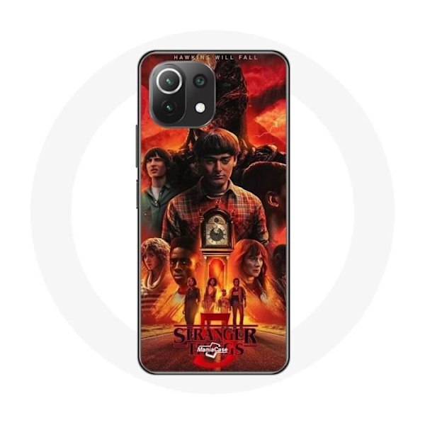 Coque - Maniacase - Xiaomi Mi 11 Lite - Sval - Svart - Stranger Things Säsong 5