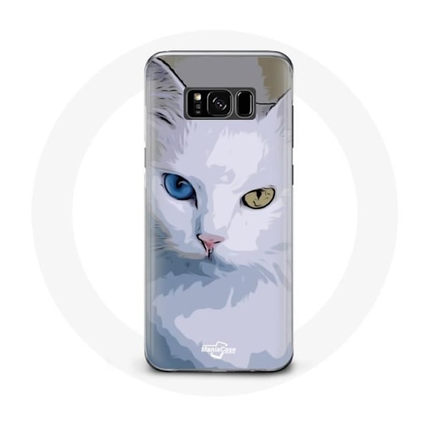 Skyddsfodral för Samsung Galaxy S8 Plus Turkiskt av katt med blå och gula ögon