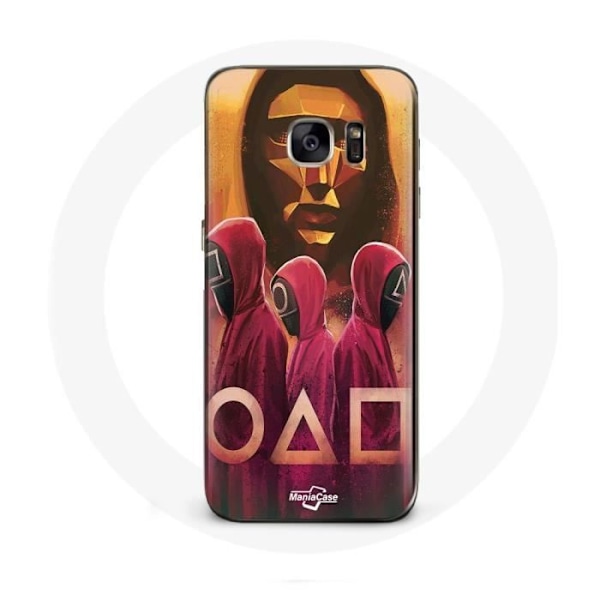 Coque för Samsung Galaxy S6 Edge Squid Game Masker Triangel, Fyrkant och Cirkel teckning