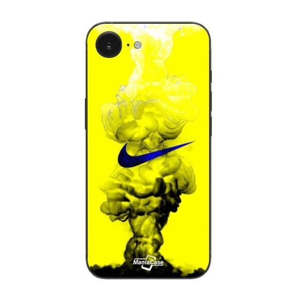 Coque Maniacase För Iphone 16E logotyp just do it Svart