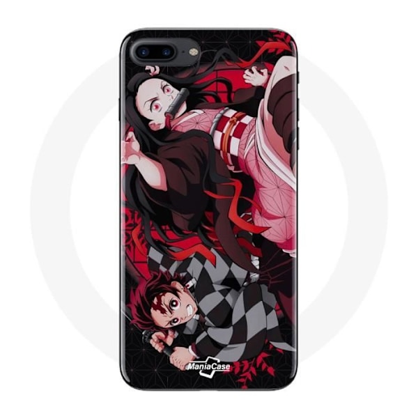 Coque - Maniacase - Iphone 8 Plus - Souple - Noir - Demon Slayer Tanjiro Nezuko