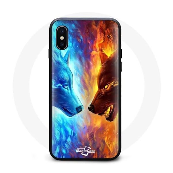 Coque Iphone XS max god vs ond evil wolf