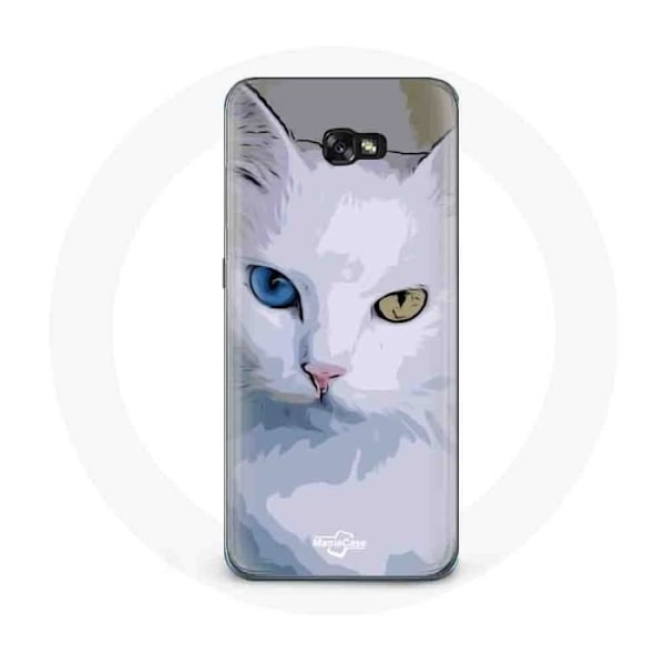Fodral för Samsung Galaxy A5 2016 Turkisk katt med blå och gul öga