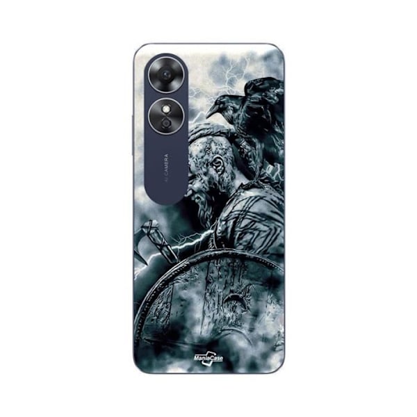 Coque Oppo A17 vikingar Ragnar Lothbrok sköld korp Maniacase