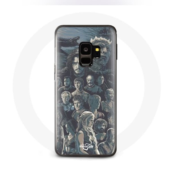 Coque för Samsung Galaxy S9 Plus Game of Thrones Säsong 8 Järntronen Affisch Karaktärer Bakgrund