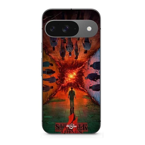 Skal för Google Pixel 9 Serie Stranger Things Billy svart