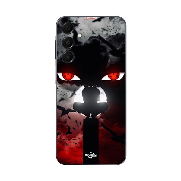 Telefoncase - Maniacase - Samsung Galaxy A16 - Silikon - Itachi Uchiwa - Fleece Svart