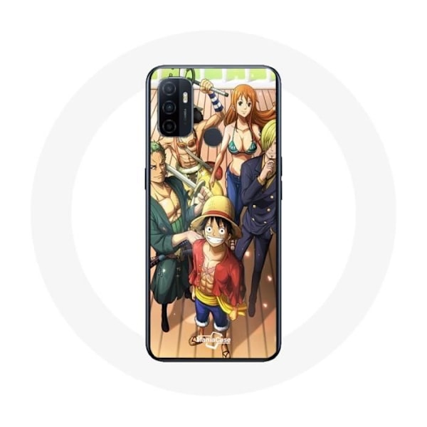 Coque för Oppo A53 One Piece Luffy Affiche Equipages Manga Anime