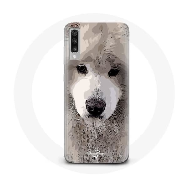 Coque - Samsung - Galaxy A70 - Pehmeä - Harmaa - Koirarotu Grå
