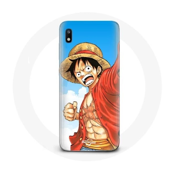 Coque för Samsung Galaxy A10 - Manga One Piece - Luffy - Silikon - Svart - Skydd Svart