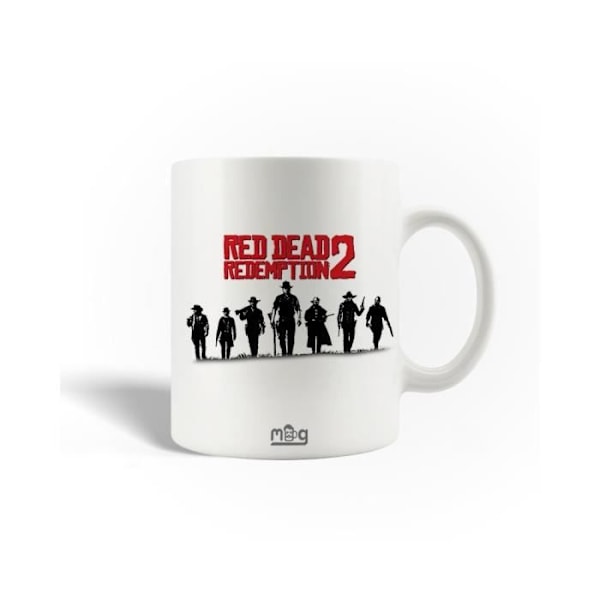 Mugg i keramik Red Dead Redemption 2 logotyp svart röd