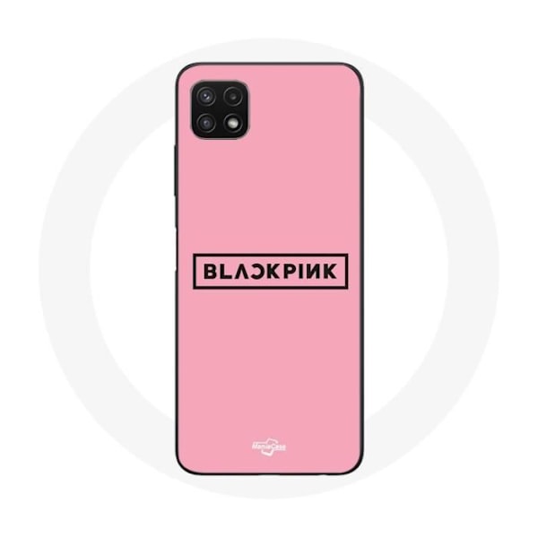 Coque för Samsung Galaxy A22 5G Blackpink K-pop-grupp Logotyp Rosa Bakgrund