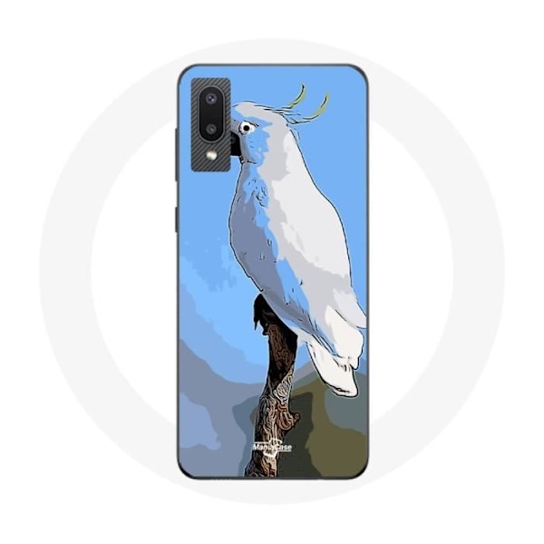 Coque för Samsung Galaxy A02 Kakadu Vita Papegojor Fåglar