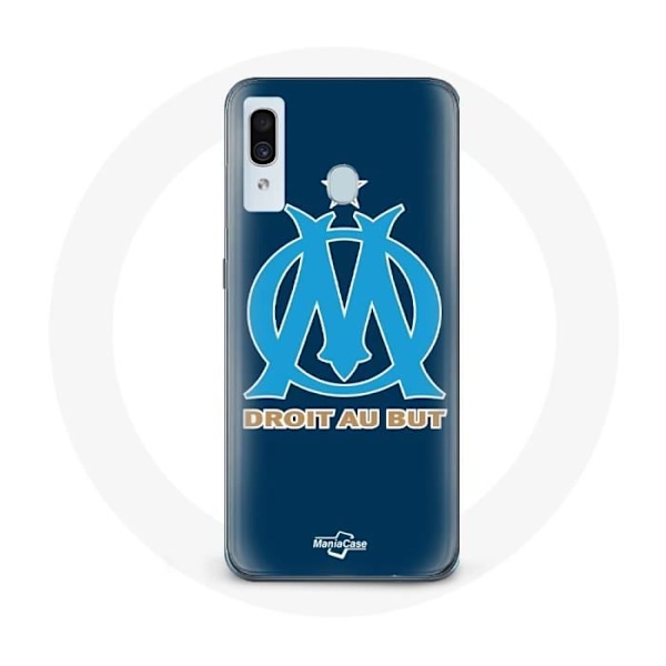 Coque - Maniacase - Samsung Galaxy A40 - OM-logotyp blå - Flexibel - Skydd och dekoration Svart