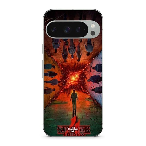 Coque - MANIACASE - Google Pixel 9 Pro - Svart - Mjuk - Mönster Stranger Things Billy Svart