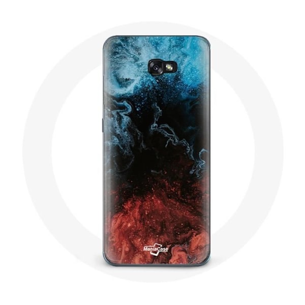 Skyddsfodral för Samsung Galaxy A3 2017 med abstrakt röd, svart och blå textur.