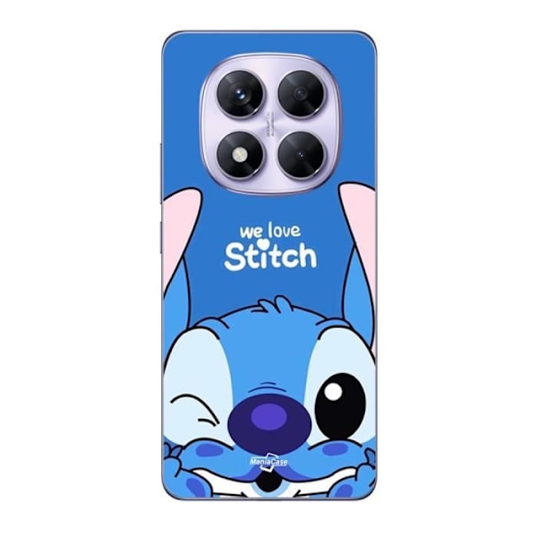 Coque - Maniacase - Xiaomi Redmi Note 14 Pro 5G - Stitch - Svarvbar - Blå Blå