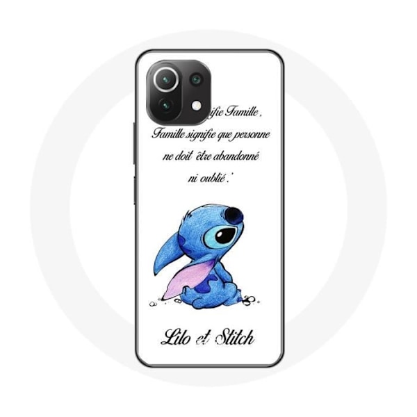 Coque - Xiaomi - Mi 11 Lite - Lilo och Stitch Ohana - Mjuk - Vit Vit