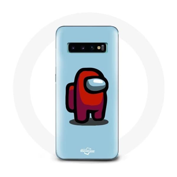 Cover til Samsung Galaxy S10 Plus Among Us videospil Blå baggrund