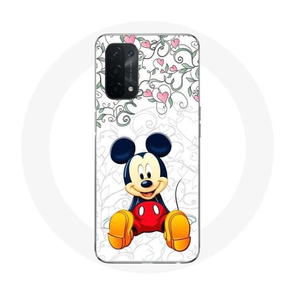 Cover til Oppo A74 Mickey Mouse Blomster Hjerter