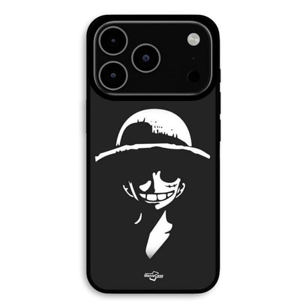 Cover til iPhone 17 Pro Max Monkey D. Luffy sort og hvid Maniacase Svart