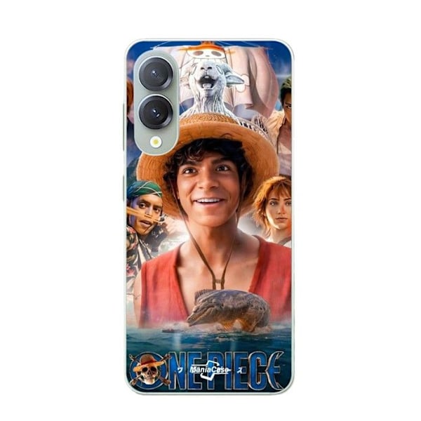 Telefonfodral - Maniacase - Samsung Galaxy S25 Edge - Silikon - Mjuk - Luffy One Piece Svart