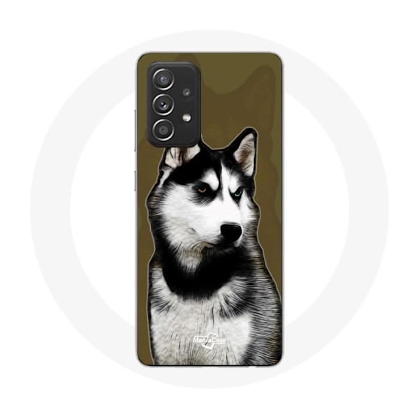 Coque - Sibirisk Husky - Samsung Galaxy A52 - Mjuk - Svart - Skydd