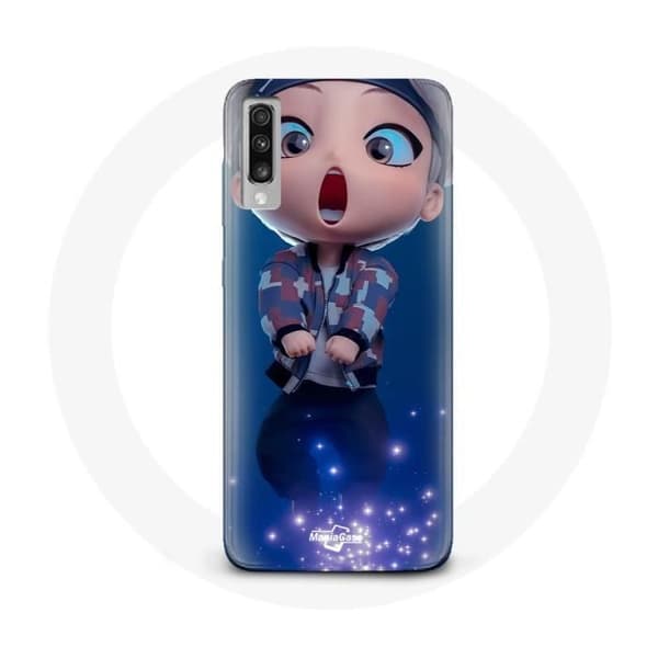 Cover til Samsung Galaxy A50 BTS TinyTAN Animation V Mic Drop