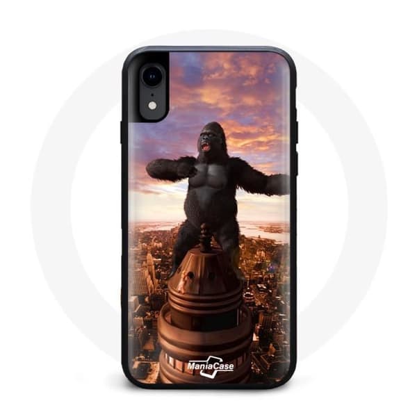 Coque - King Kong - Iphone XR - Pehmeä - Musta - Iskuilta suojaava