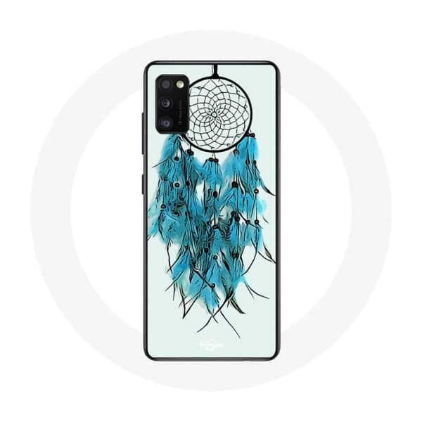 Cover til Oppo A16 Drømmefanger Blå Hvid Baggrund