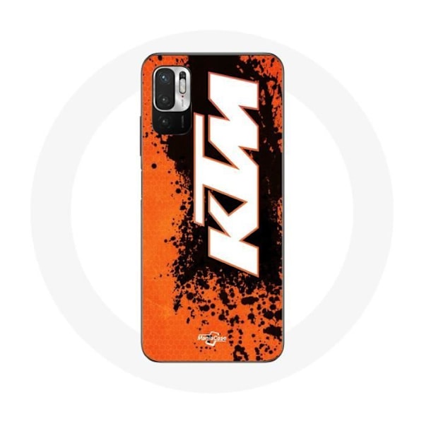 Coque för Xiaomi Redmi Note 10 5G KTM Logotyp vit på orange bakgrund