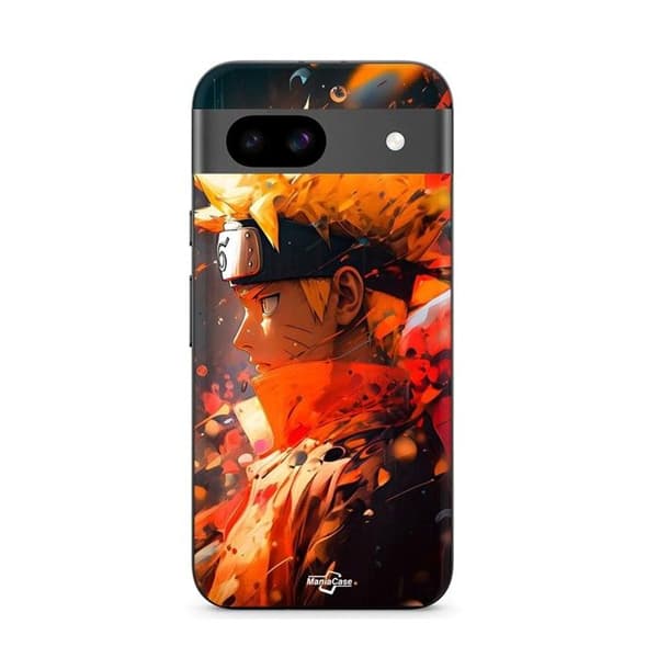 Cover til Google Pixel 8a Naruto Uzumaki manga svart