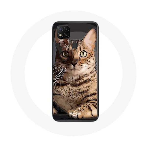 Coque - Xiaomi - Redmi 9C - Mjuk - Svart - Bengalisk Kattras