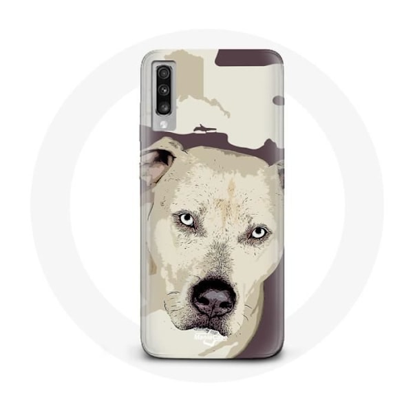 Coque för Samsung Galaxy A50 Vit Pitbull Hund