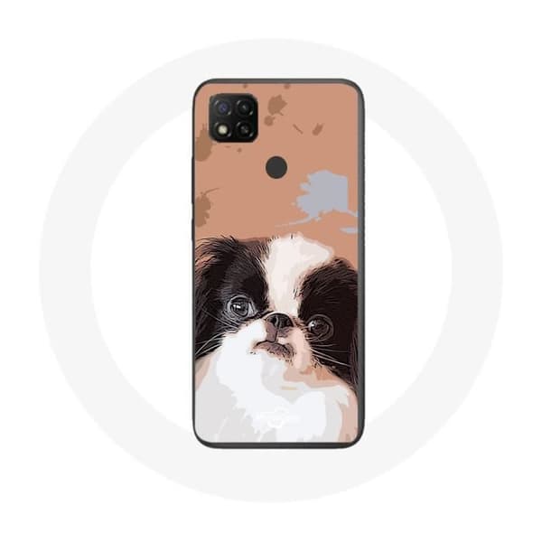 Xiaomi Redmi 9C Black and White Japanese Spaniel Phone Case