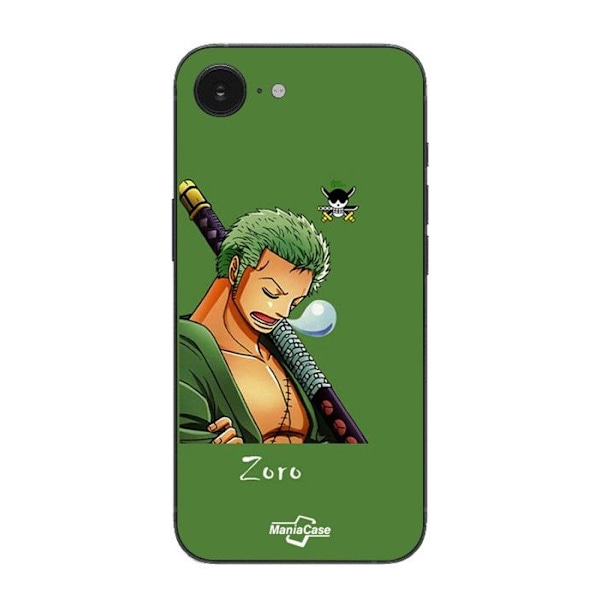 Coque Maniacase för Iphone 16E Roronoa Zoro One Piece manga anime Svart