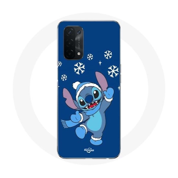 Coque för Oppo A54 5G Stitch snö jul blå