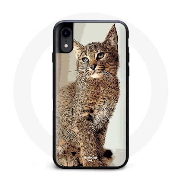 Coque - MANIACASE - Iphone X - Blød - Sort - Siamesisk Kat