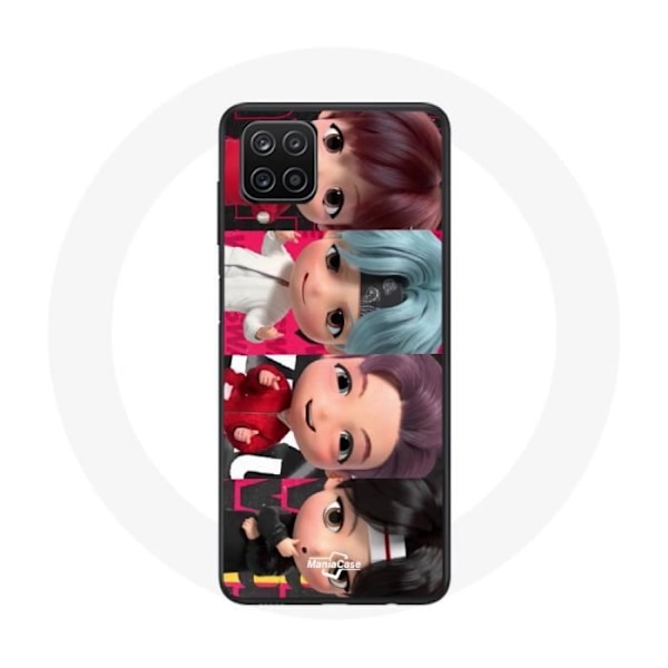 Coque för Samsung Galaxy A12 BTS TinyTAN Animation Affiche RM Jin Suga J-Hope Mic Drop