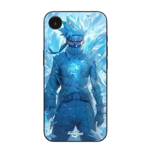 Coque Maniacase til iPhone 16E Kakashi Hatake Naruto anime Svart