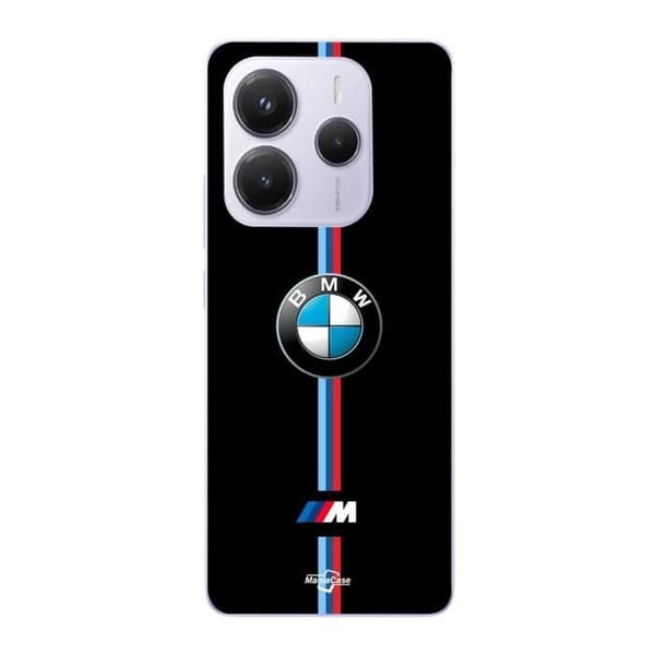 Coque - Maniacase - Xiaomi Redmi Note 14 5G - Sittande - Svart - BMW-logotyp M